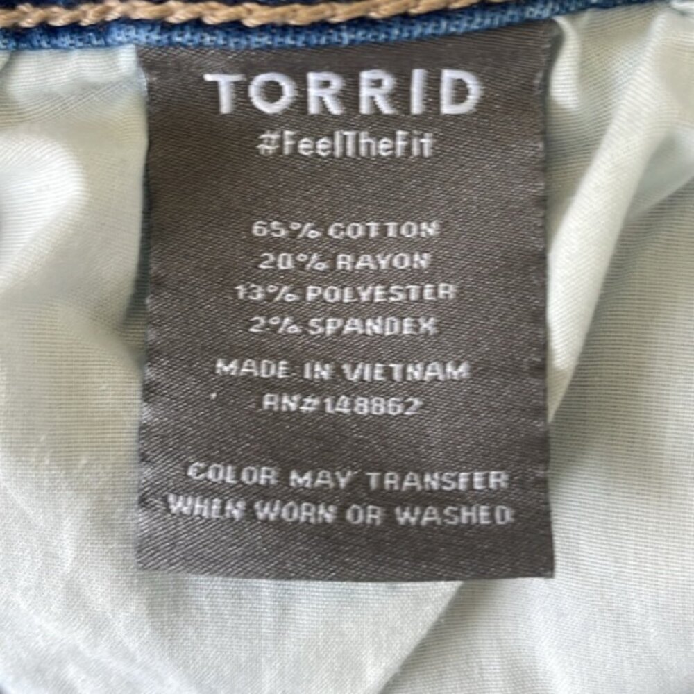EC Torrid Medium Wash Crop Jeggings - Size 16 - Picture 5 of 5